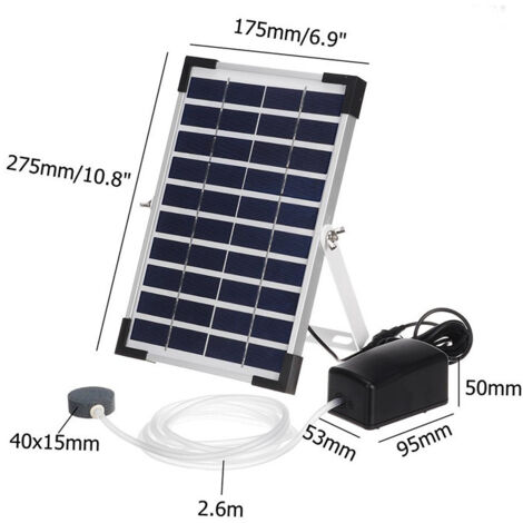 RHO- pompe de bassin solaire Panneau de Kit de pompe à eau solaire 800L
