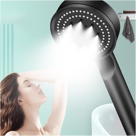 High Pressure Water Saving Shower Head 5 Modes Shower Set Holder Hose ...