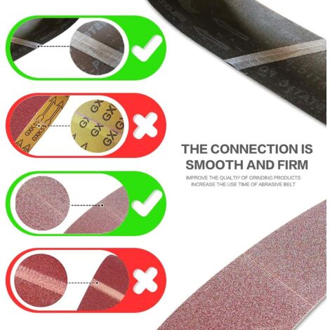 Lot De 10 Bandes Abrasives 457x75mm – Grain 600 – Oxyde D'aluminium Pour Ponceuse à Bande
