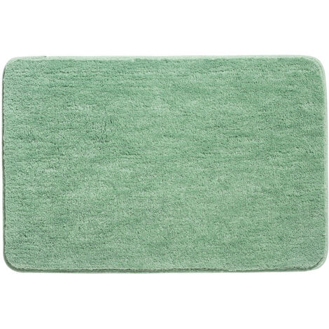 Tapis de bain antidérapant, tapis de douche épais, absorbant, tapis de sol en microfibre ultra doux, séchage rapide, lavable en machine, vert, 40 x 60 cm (1/5)