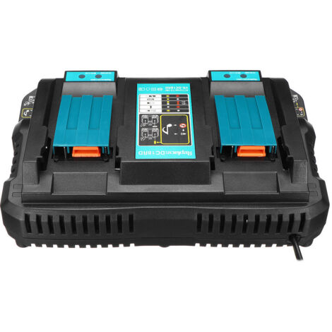 Chargeur de remplacement DC18RC 3A pour batterie Li-ion Makita 14,4V-18V BL1850B BL1850 BL1860B BL1830B avec affichage LED Chargeur multifonction (1/4)