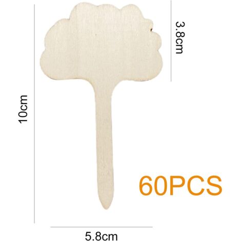 Étiquettes De Plantes En Bois Pour Jardin Extérieur Intérieur En Forme De T 1 4 Étiquettes De Plantation En Pot Accessoires Cadeaux Pour Jardiniers, 12 Pcs