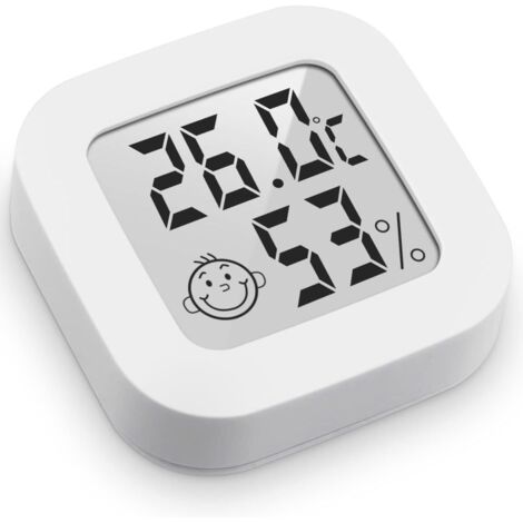 Lot de 3 mini thermomètres et hygromètres numériques d'intérieur de haute précision, moniteur de température et d'humidité, indicateur de niveau de confort