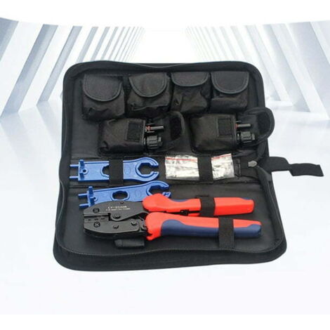 Connecteur de câble d'outil de sertissage solaire, kit d'outils de sertissage solaire Kit d'outils de sertissage solaire Kit d'outils de sertissage solaire Performance (1/5)