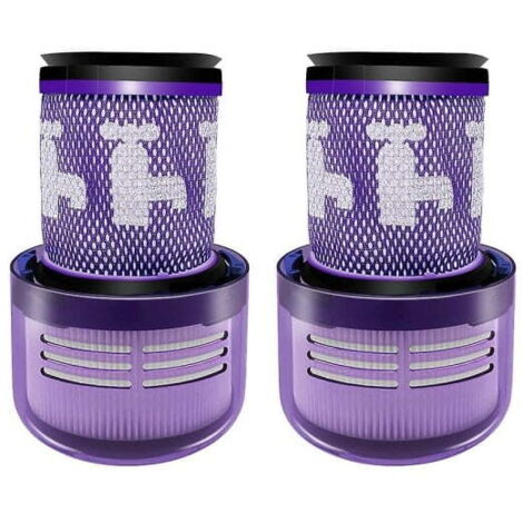 Lot de 2 filtres de rechange pour aspirateur sans fil Dyson V12 Detect Slim 971517-01 lavable