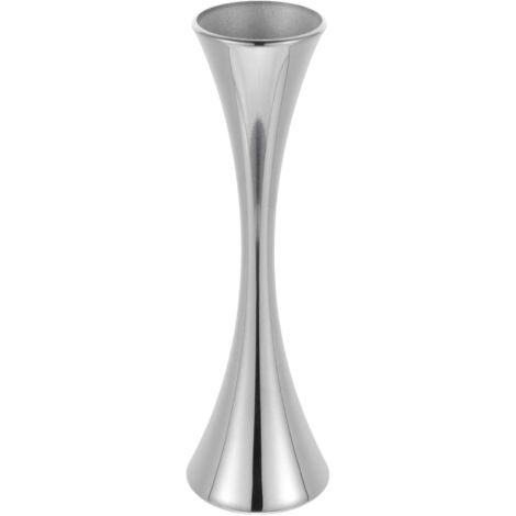 Vase en acier inoxydable, innovant et élégant, vase moderne en métal aux angles arrondis, idéal pour une table de salon, 17 cm