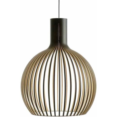 Lustre, suspension globe ronde classique de style nordique, grande suspension en bambou tressé, lustre tressé pour îlot de cuisine ou table à manger, suspension style bohème côtier pour salon - Diamèt (1/5)