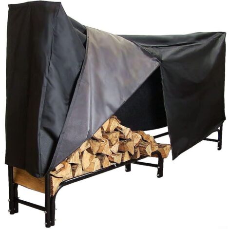 Housse pour range-bûches, Housse de protection extérieure imperméable pour support à bois de 8 pieds, Couverture pour stockage de bois de chauffage au jardin et sur la terrasse (1/5)