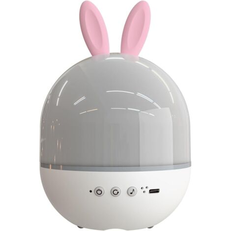 Veilleuse Bébé Projecteur Ciel Etoile, 6 Films Veilleuse Enfant,Bluetooth Musicale et Lumineuse,360° Rotation Telecommandé Kawaii Deco Chambre Décoration Pâques,Cadeau Bebe Cadeau Fille