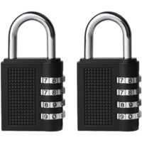 Cadenas à Combinaison 4 Chiffres SISAV - Extérieur, Antivol Coupe Et Pluie - Jaune