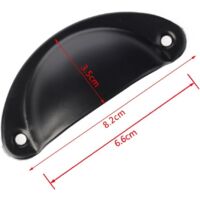 Lot De 10 Pognée De Coquille Vintage Bronze Rouge Pour Armoire Meuble 82 Mm Bouton De Porte En