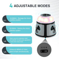 Ultrasons Souris Et Rats 360°, 3 Modes Anti Souris Répulsif Souris Brancher Avec 12 Lumières Stroboscopiques, 300 M² Large Portée Ultrasons Anti Rongeurs Pour Souris Rat Araignée Moth Fourmi