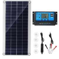 Panneau solaire 300W 12V, kit de panneau solaire, kit de chargeur de batterie avec régulateur de charge solaire 20A pour camping - car, yacht, extérieur, jardin, éclairage