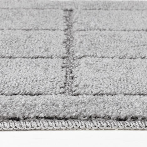 Set 2 alfombras de baño antideslizante lavable beige 80x50/40x40