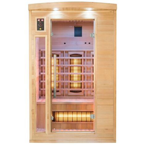 Apollon Quartz sauna a infrarossi a 2 posti - 120x123x190 cm - France Sauna - Epicea Canada