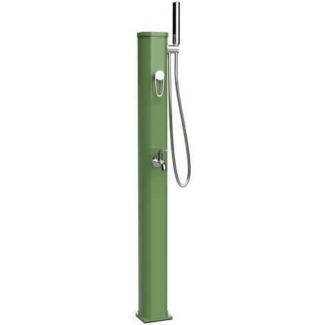 Doccia solare da esterno Jolly Go Formidra 20L 24x26x120cm - Alluminio - Doccia a mano, miscelatore e risciacquo piedi rimovibili