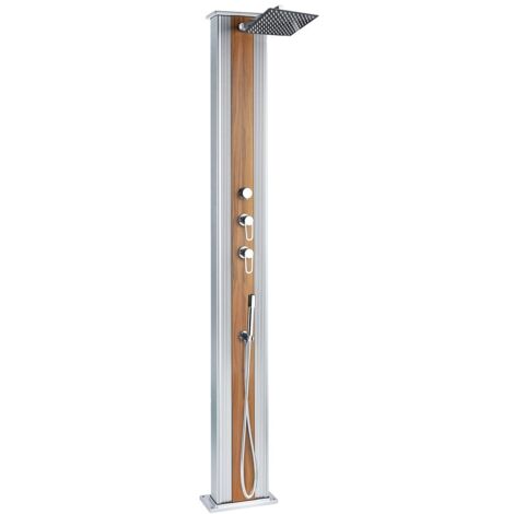 Doccia Solare in Alluminio inox 40 litri Ibrida Acqua Calda da Giardino Esterno