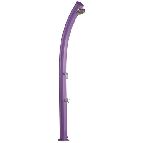 Doccia solare da esterno Jolly 25L Formidra 233x15x16,5 cm- Alluminio - Pediluvio, soffione e miscelatore -  - Viola