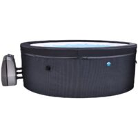 Piscina Idromassaggio Spa 156x70 Rotonda Acqua Riscaldata 4 Adulti Semi Rigida