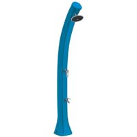 Doccia solare da esterno Happy 4x4 44L Formidra - 222x26x29cm HD Polietilene Pediluvio + Miscelatore + Testa - - Blu con risciacquo dei piedi