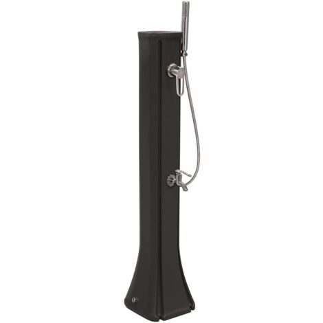 Douche Solaire Happy Go 23L Formidra 26x29x120cm - Extérieure en Polyéthylène HD + Douchette Amovible, Mitigeur et Rince Pieds - Compacte et Fonctionnelle - Anthracite - DS-HG142NO (1/4)