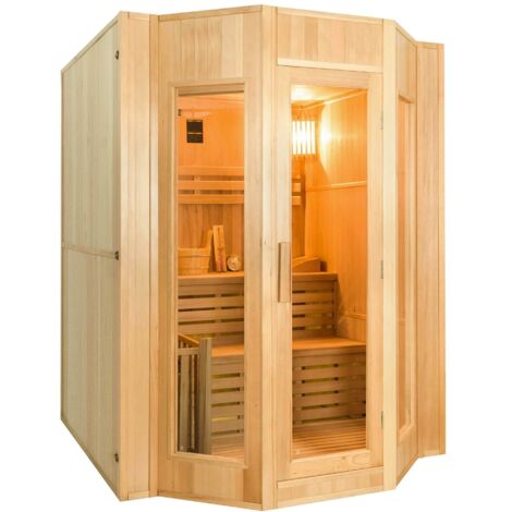 Sauna Vapeur ZEN - Francia Sauna - 4 plazas - 198 x 174 x 200 cm - Madera de abeto - Paquete completo 6,0 kW (1/5)