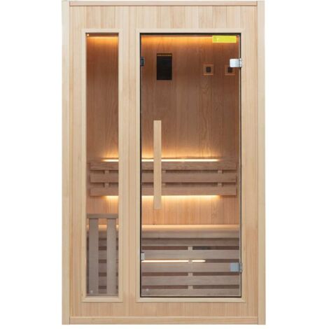 Sauna Vapeur ZEN - 2 plazas - 120 x 110 x 190 cm - 100% abeto canadiense - Pack completo - 3,5 kW / 230V / 415V - 50Hz - - Paquete completo 3,5 kW (1/5)