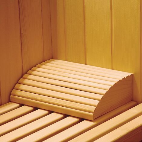 Reposacabezas 30 x 20.5 x 75cm FRANCE SAUNA - para Sauna Cómodo Reposacabezas Ergonómico de Madera para Sauna - SN-AC-TETETE