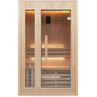 Sauna Vapeur ZEN - 2 plazas - 120 x 110 x 190 cm - 100% abeto canadiense - Pack completo - 3,5 kW / 230V / 415V - 50Hz - - Paquete completo 3,5 kW