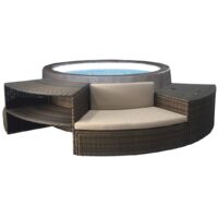 NETSPA - SP-VIP160B/MOB2 - NetSpa Vita Premium + Mueble (5 piezas) - SPA Semirrígido - Redondo