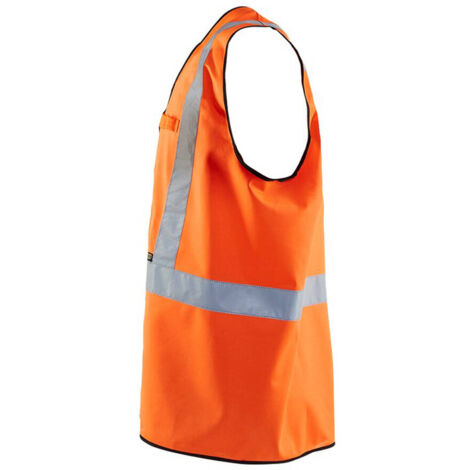 Gilet Alta Visibilita con Tasche Fluorescente Catarifrangente Arancione da  Uomo