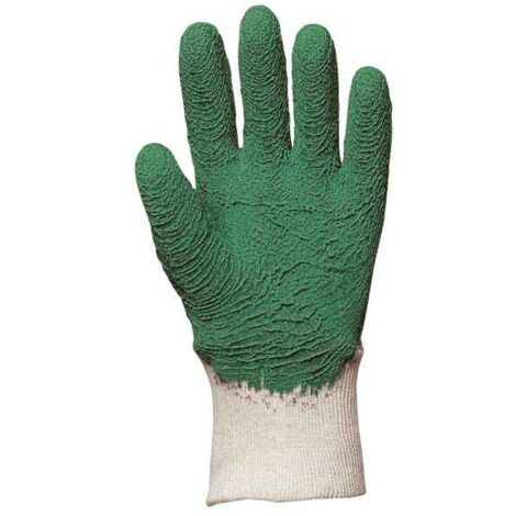 Guanti antiscivolo in lattice crepe Eurotechnique 3810 (set di 12 paia di  guanti) Verde 7