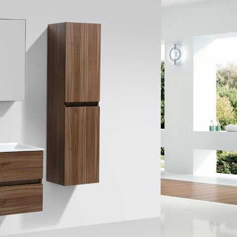 Armadio colonna bagno SIENA 150 cm - noce (1/5)