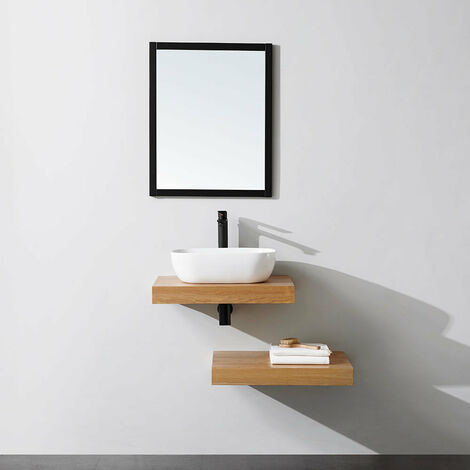 Top per lavabo da appoggio TOP rovere chiaro 60 x 46 cm