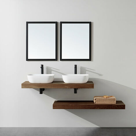 Top per lavabo da appoggio TOP noce 120 x 46 cm