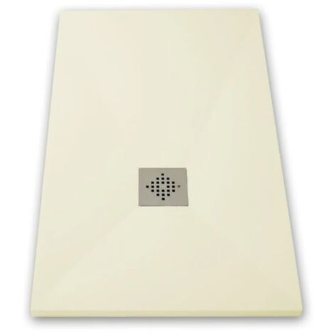 Piatto doccia ultrasottile 80 x 160 cm PURE in resina finitura ardesia beige