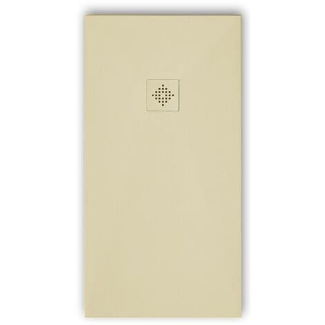 Piatto doccia ultrasottile 90 x 130 cm PURE in resina finitura ardesia beige