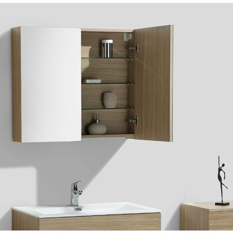 SPECCHIO DA BAGNO VENEZIA RETTANGOLARE 120 X 80 cm CON LAMPADA LED da 30 cm  - Arredo Casa