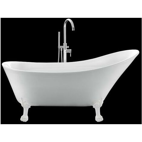 Vasca da bagno freestanding con piedini BALMAIN Bianca 161 cm Piedini di leone Bianchi