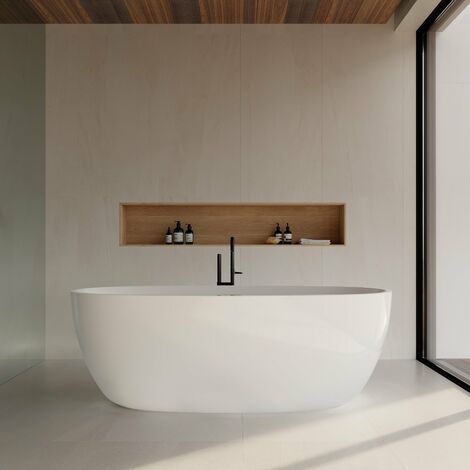 Vasca freestanding ovale DENVER bianca 170 cm