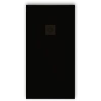 Piatto doccia ultrasottile 90 x 160 cm PURE in resina finitura ardesia nero