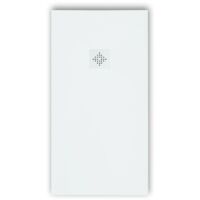 Piatto doccia ultrasottile 100 x 130 cm PURE in resina finitura ardesia bianco