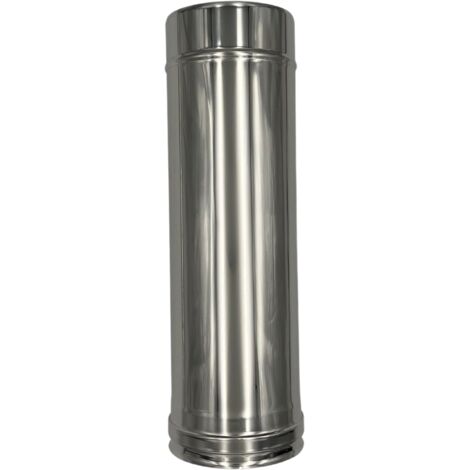 EINSIDE Tubo Doppia Parete in Acciaio Inox AISI 316, Lunghezza 100 cm – ø 200/250 mm