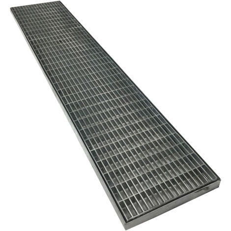 EINSIDE Griglia Zincata Rettangolare Antitacco con Telaio – 20 x 100 cm