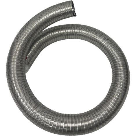 Tubo Flessibile Doppia Parete Inox Interno Liscio AISI 304 – 130 mm