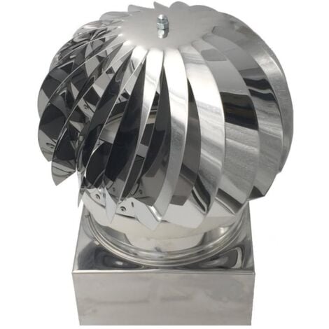 Comignolo Girevole Kippen 3051K Per Camini - Base 27x27 Cm, Lamiera Zincata, Aspirazione Eolica - Foto 10