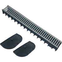 Canaletta con Griglia Zincata Raccolta e Scolo Acqua – Altezza 5 cm