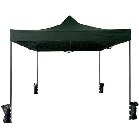 Rebecca Mobili Faltpavillon Grün 4 Gewichte Metall Polyester 3x3 (1/5)
