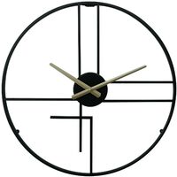 Rebecca Mobili Moderne Wanduhr Schwarz Gelb Metall Minimal Design für Haus Büro
