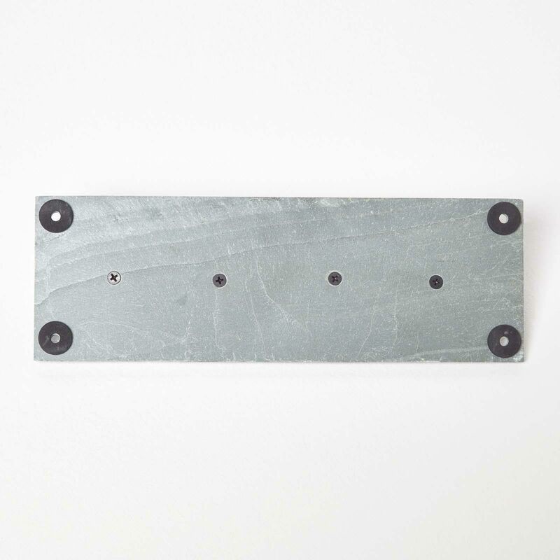 Homescapes Gusseisen-Garderobe Mit Bienen-Motiv – 4 Haken Auf Schieferplatte, Für Innen & Außen